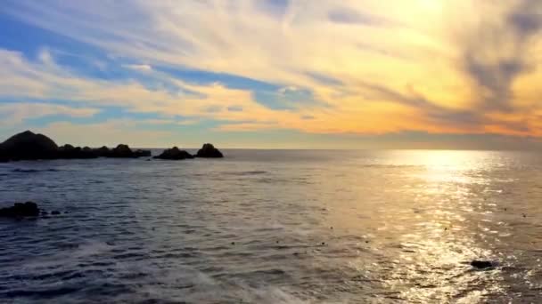 Тихий Океан Природному Заповіднику Point Lobos State Natural Reserve California — стокове відео