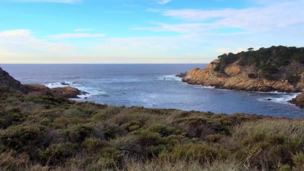 Pasifik Okyanusu Point Lobos Eyaleti Doğal Rezervi Kaliforniya Abd Point — Stok video