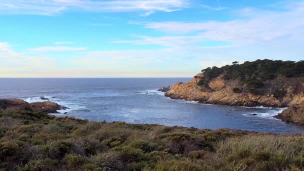 Pasifik Okyanusu Point Lobos Eyaleti Doğal Rezervi Kaliforniya Abd Point — Stok video