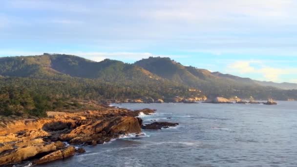 Ειρηνικός Ωκεανός Στο Point Lobos State Natural Reserve Καλιφόρνια Ηνωμένες — Αρχείο Βίντεο