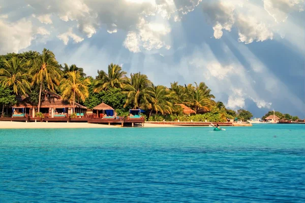 Schöne Tropische Paradiesinsel Die Malediven — Stockfoto