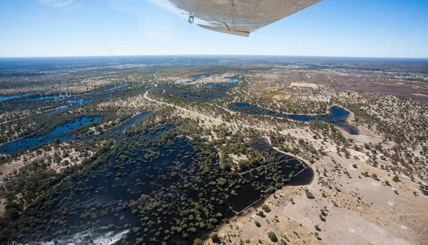 Letecký Pohled Deltu Okavango Botswaně Afrika — Stock fotografie