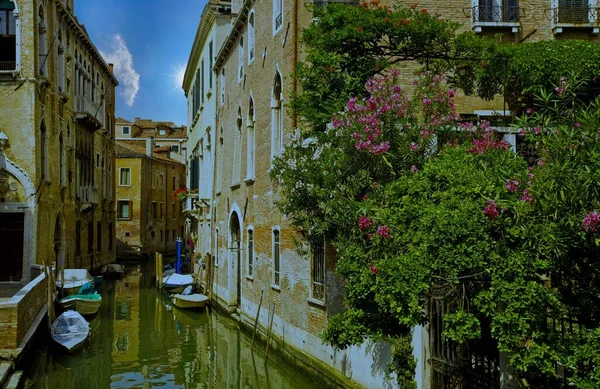 Canal Romántico Venecia Italia —  Fotos de Stock