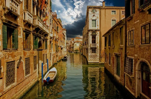 Canal Romantique Venise Italie — Photo