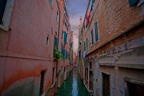 Romantisk Kanal Venezia Italia – stockfoto