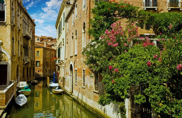 Canal Romántico Venecia Italia — Foto de Stock