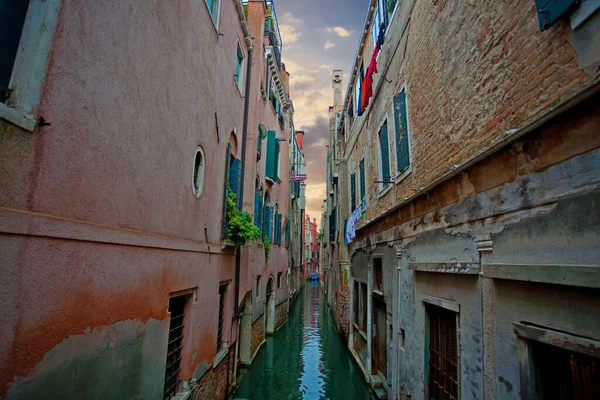 Romantischer Kanal Venedig Italien — Stockfoto