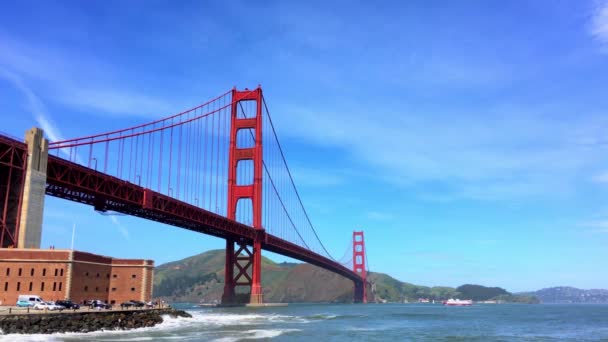 ゴールデンゲートブリッジ サンフランシスコ カリフォルニア州 4K映像 2017年4月頃 — ストック動画