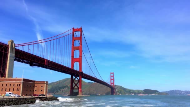 Most Golden Gate San Francisco Kalifornie Záběry Cca Duben 2017 — Stock video