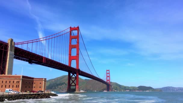 Most Golden Gate San Francisco Kalifornia Materiał Około Kwietnia 2017 — Wideo stockowe