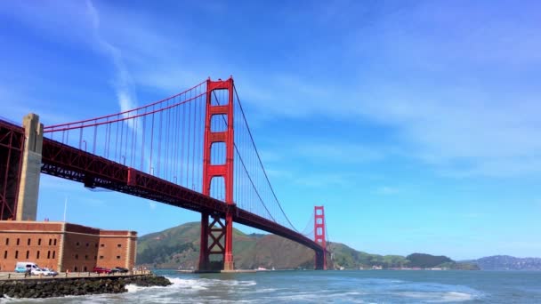 Puente Golden Gate San Francisco California Imágenes Alrededor Abril 2017 — Vídeo de stock