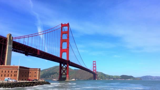 Puente Golden Gate San Francisco California Imágenes Alrededor Abril 2017 — Vídeos de Stock