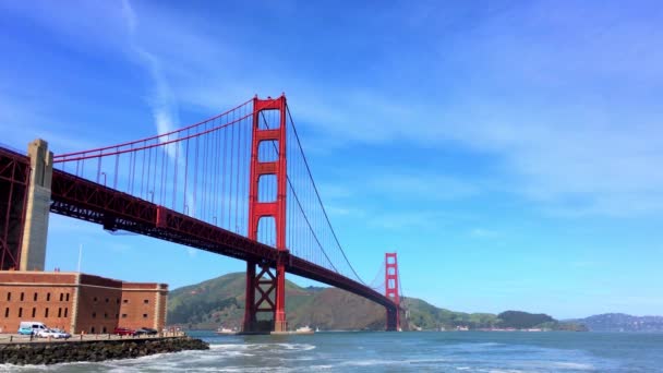 Golden Gate Bridge San Francisco Californië Beelden Circa April 2017 — Stockvideo