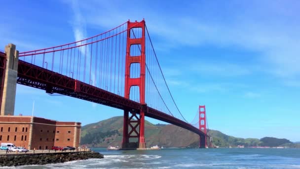 Puente Golden Gate San Francisco California Imágenes Alrededor Abril 2017 — Vídeos de Stock