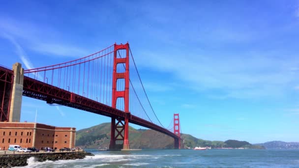 Golden Gate Bridge San Francisco Footage April 2017 — 비디오