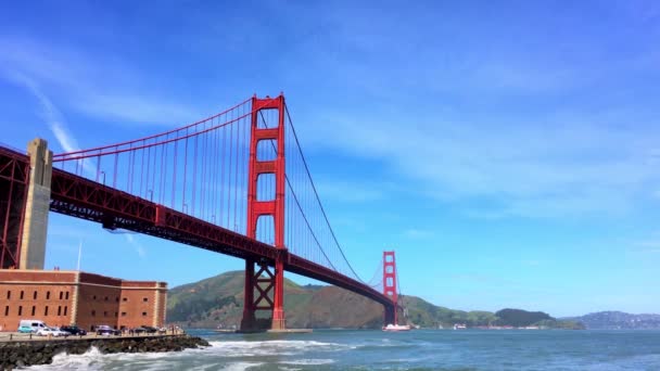 金门大桥 加利福尼亚旧金山 4K镜头 约2017年4月 — 图库视频影像