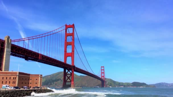 Most Golden Gate San Francisco Kalifornia Materiał Około Kwietnia 2017 — Wideo stockowe