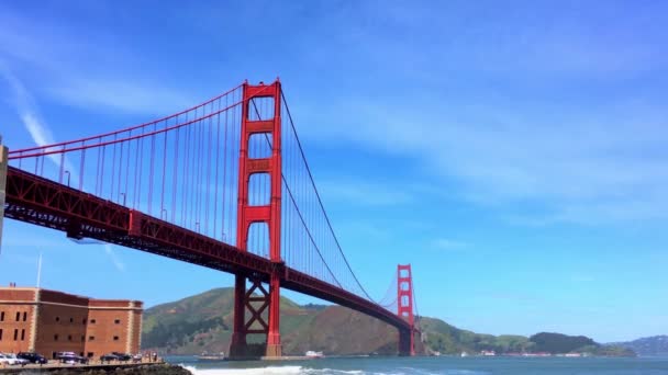 Golden Gate Bridge San Francisco California Footage Circa April 2017 — Stock Video