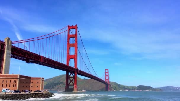 Ponte Golden Gate São Francisco Califórnia Imagens Por Volta Abril — Vídeo de Stock