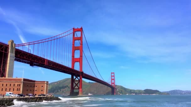 Puente Golden Gate San Francisco California Imágenes Alrededor Abril 2017 — Vídeo de stock