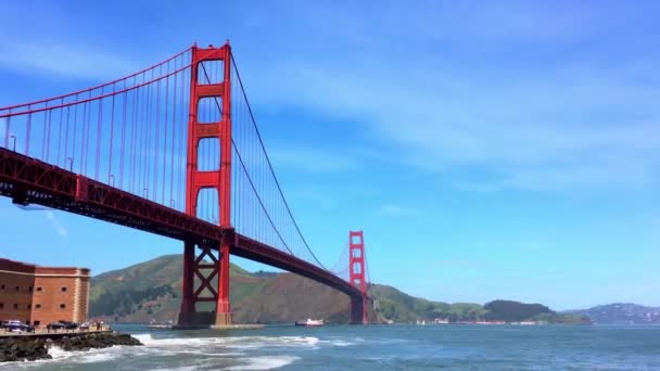 Die Golden Gate Bridge San Francisco Kalifornien Filmmaterial April 2017 — Stockvideo