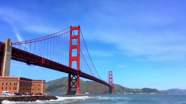 Most Golden Gate San Francisco Kalifornie Záběry Cca Duben 2017 — Stock video