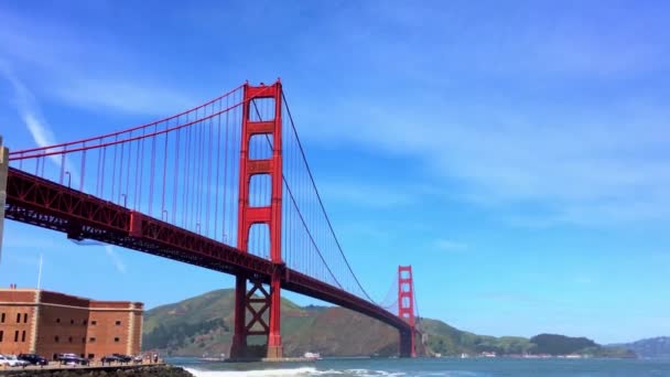 Die Golden Gate Bridge San Francisco Kalifornien Filmmaterial April 2017 — Stockvideo