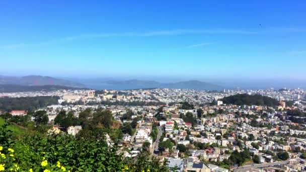 从加利福尼亚双峰看到的旧金山 — 图库视频影像
