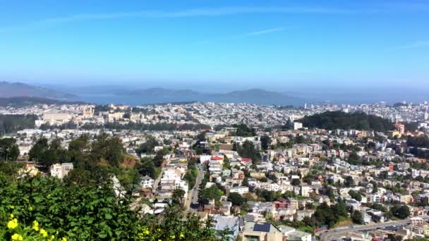 Σαν Φρανσίσκο Όπως Φαίνεται Από Twin Peaks Καλιφόρνια — Αρχείο Βίντεο