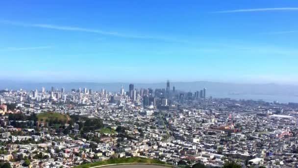 San Francisco Seperti Yang Terlihat Dari Twin Peaks California — Stok Video