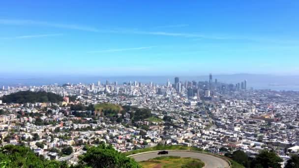 San Francisco Sett Utifrån Twin Peaks Kalifornien — Stockvideo