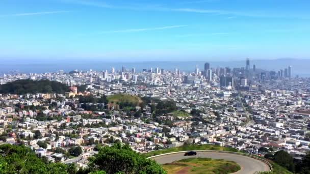 San Francisco Widziane Twin Peaks Kalifornia — Wideo stockowe