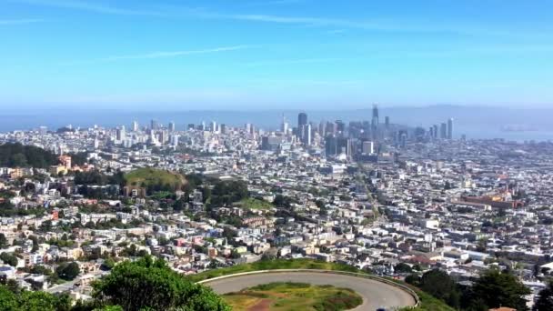 San Francisco Visto Desde Twin Peaks California — Vídeo de stock