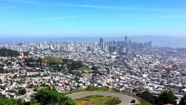 San Francisco Visto Desde Twin Peaks California — Vídeo de stock