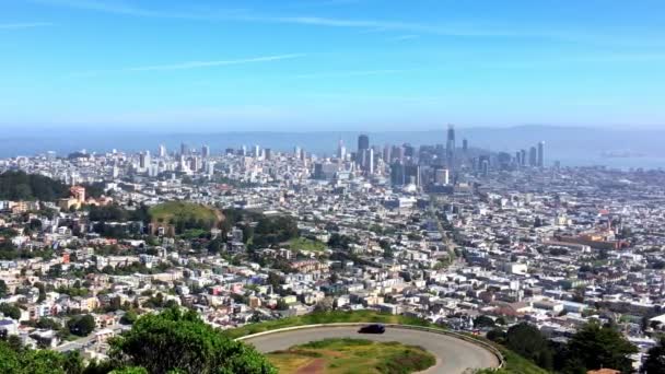 San Francisco Widziane Twin Peaks Kalifornia — Wideo stockowe