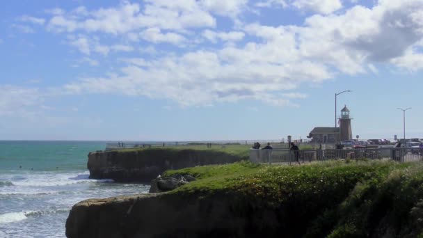 Pacific Ocean Half Moon Bay State Beach Santa Cruz County — Video Stock