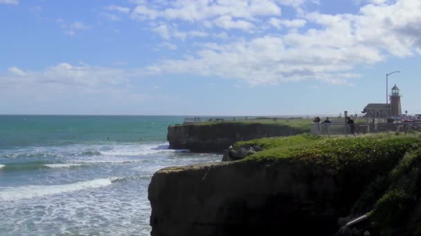 Pacific Ocean Half Moon Bay State Beach Santa Cruz County — Video Stock