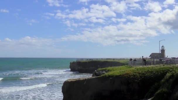 Pacific Ocean Half Moon Bay State Beach Santa Cruz County — Video Stock