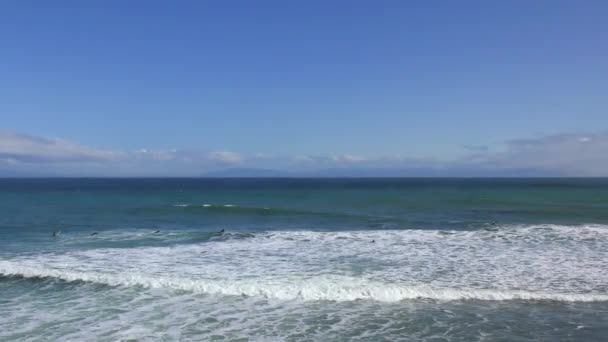 Unbekannte Surfer Santa Cruz Pleasure Point Der Nördlichen Monterey Bay — Stockvideo