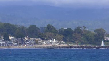 Pasifik Okyanusu Yarım Ay Körfezi Eyalet Plajı, Santa Cruz County, Kaliforniya, ABD, 2018