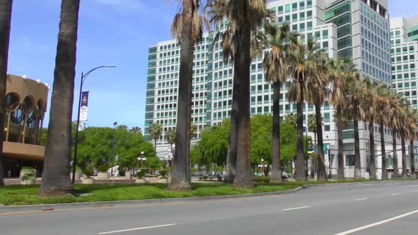 San Jose California Usa April 2017 Adobe Systems Hoofdkantoor Park — Stockvideo