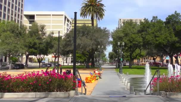 San Jose California États Unis Avril 2017 Fontaine Centre Ville — Video