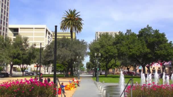 San Jose California Usa 2017 Április Szökőkút San Jose Belvárosában — Stock videók