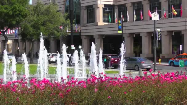 San Jose California Eua Abril 2017 Fonte Centro San Jose — Vídeo de Stock