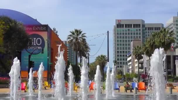 San Jose Kalifornia Usa Kwietnia 2017 Fontanna Centrum San Jose — Wideo stockowe