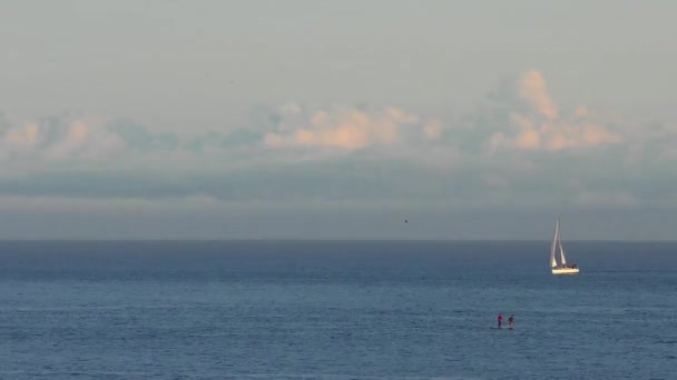 2017年4月頃米国カリフォルニア州サンタクルーズの太平洋 — ストック動画