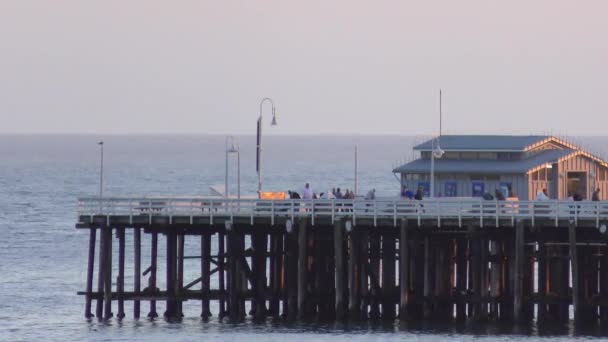 Capitola Wharf Capitola Sea Santa Cruz County California Usa 2018 — стокове відео
