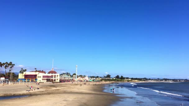 Santa Cruz Beach Boardwalk Norte Baía Monterey Condado Santa Cruz — Vídeo de Stock