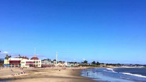 Santa Cruz Beach Boardwalk Norte Baía Monterey Condado Santa Cruz — Vídeo de Stock