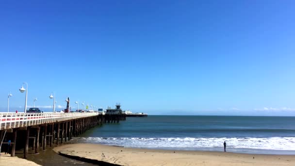 Santa Cruz Beach Boardwalk Norra Monterey Bay Santa Cruz County — Stockvideo